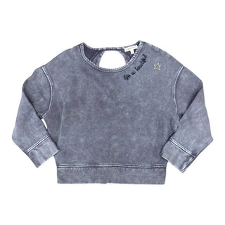 Paper Flower Life is Beautiful Open-Back Sweatshirt, Paper Flower, cf-size-xlarge-14, cf-type-tee, cf-vendor-paper-flower, JAN23, Life is Beautiful, Paper Flower, Paper Flower Sweatshirt, Swe