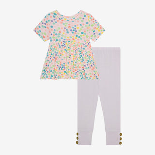 Posh Peanut Estelle S/S Basic Peplum Top & Legging Set, Posh Peanut, cf-size-4t, cf-type-top-&-legging-set, cf-vendor-posh-peanut, Estelle, Peplum Top & Legging Set, Posh Peanut, Posh Peanut