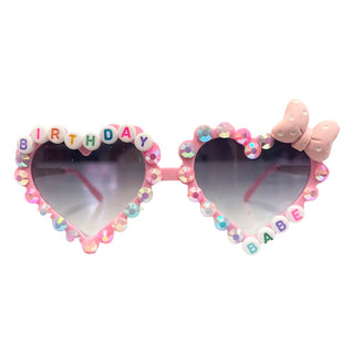 Sienna Sunnies Birthday Babe Rhinestone & Charm Heart Sunnies, Sienna Sunnies, Birthday, Birthday Gifts, Birthday Girl, birthday party gift, Happy Birthday, Made in the USA, Sienna Sunnies, S