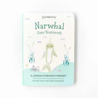 Slumberkins Jellyfish Mini & Narwhal Lesson Book - Growth Mindset, Slumberkins, cf-type-toys, cf-vendor-slumberkins, Jellyfish Mini & Narwhal Lesson Book, Plush Toy, Slumberkins, Slumberkins