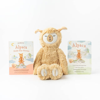 Slumberkins Limited Edition Honey Alpaca Kin Gift Set - Stress Relief, Slumberkins, Alapaca, Gratitude, Plush Toy, Slumberkins, Stress Relief, Stuffed Animal, Toy, Toys - Basically Bows & Bow