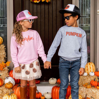 Pumpkin L/S Sweatshirt - Gray, Sweet Wink, cf-size-2t, cf-size-3t, cf-size-4t, cf-size-5-6y, cf-size-7-8y, cf-type-tee, cf-vendor-sweet-wink, Fall, Halloween, Halloween Boys, Halloween Shirt,