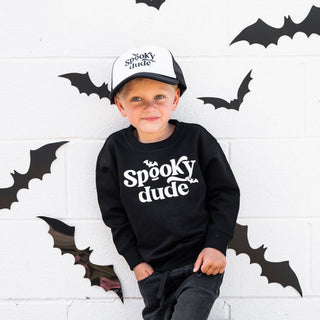 Spooky Dude L/S Sweatshirt - Black, Sweet Wink, cf-size-3t, cf-size-5-6y, cf-type-tee, cf-vendor-sweet-wink, CM22, Halloween, Halloween Boys, Halloween Shirt, Halloween Sweatshirt, Halloween