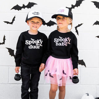 Spooky Dude L/S Sweatshirt - Black, Sweet Wink, cf-size-3t, cf-size-5-6y, cf-type-tee, cf-vendor-sweet-wink, CM22, Halloween, Halloween Boys, Halloween Shirt, Halloween Sweatshirt, Halloween