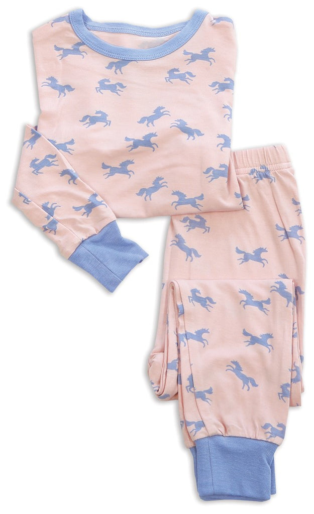 Silkberry Baby Bamboo Unicorn Printed Pajama Set Basically Bows