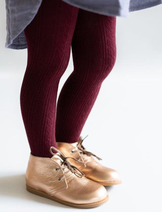 Little Stocking Co Cable Knit Tights - Wine, Little Stocking Co, Cable Knit Tights, cf-size-0-6-months, cf-size-1-2y, cf-size-3-4y, cf-size-5-6y, cf-size-6-12-months, cf-type-tights, cf-vendo