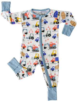 Little Sleepies Construction Convertible Romper/Sleeper, Little Sleepies, Bamboo Pajamas, CM22, Coverall, Footie, Little Sleepies, Little Sleepies Bamboo, Little Sleepies Construction, Little
