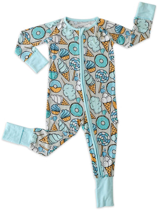 Little Sleepies Gray Sweet Treats Convertible Romper/Sleeper, Little Sleepies, Bamboo Pajamas, CM22, Coverall, Footie, Little Sleepies, Little Sleepies Bamboo, Little Sleepies Gray Sweet Trea