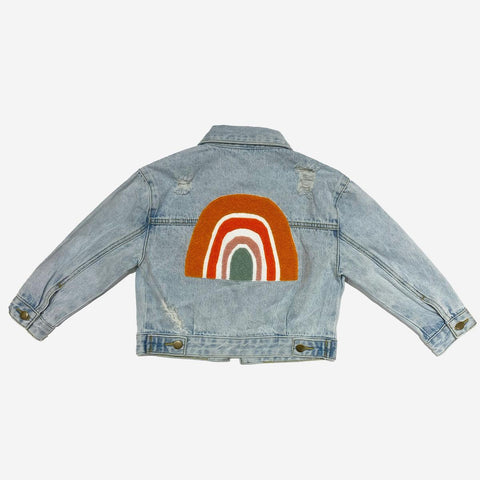 PH Play by Petite Hailey Patched Denim Jacket - Rainbow, Petite Hailey, Cactus, cf-size-10, cf-size-2, cf-size-3, cf-size-4, cf-size-5, cf-size-6, cf-size-7, cf-size-8, cf-size-9, cf-type-coa