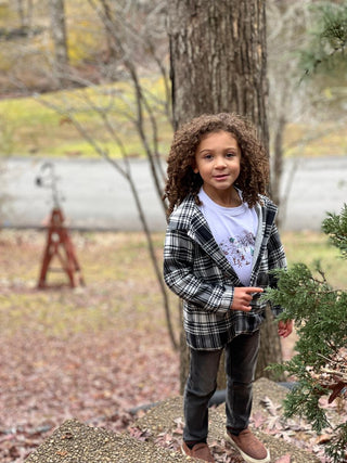 Me & Henry Lumberjacket - Black / White Plaid, Me & Henry, Black & White Plaid, Button Down Shirt, cf-size-2-3y, cf-size-3-4y, cf-size-4-5y, cf-size-5-6y, cf-size-6-7y, cf-size-7-8y, cf-size-