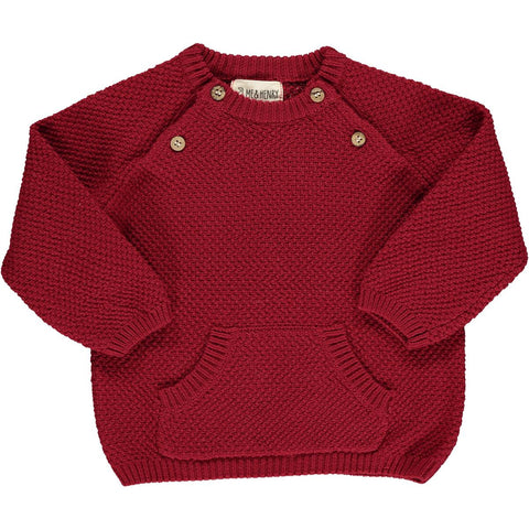 Me & Henry Morrison Sweater - Red, Me & Henry, Boys Clothing, cf-size-18-24-months, cf-size-3-6-months, cf-size-6-9-months, cf-size-9-12-months, cf-type-sweater, cf-vendor-me-&-henry, FALL202