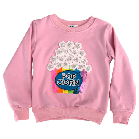 Lola and The Boys Pearls and Popcorn Sweatshirt, Lola & the Boys, cf-size-12, cf-size-8, cf-type-sweatshirt, cf-vendor-lola-&-the-boys, Fall 2023, Lola & The Boys, Lola and the Boys, Pearls a