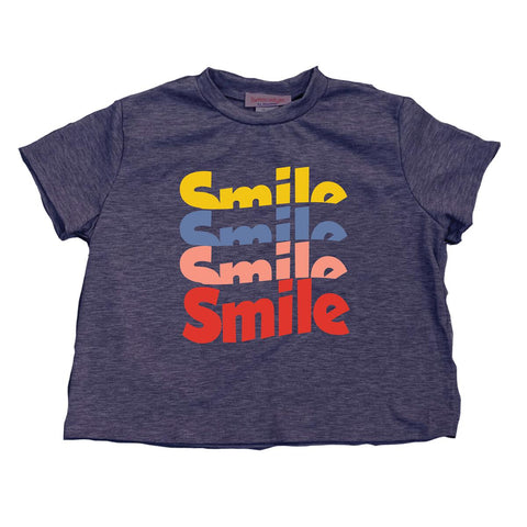 Tweenstyle Stacked Smile S/S Boxy Tee, Tweenstyle, Boxy Tee, cf-size-12, cf-size-6, cf-type-top, cf-vendor-tweenstyle, New York, Smile, Tweenstyle, Top - Basically Bows & Bowties