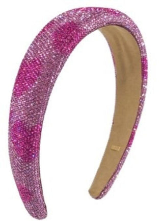 Bari Lynn, Bari Lynn Fully Crystalized Heart Headband - Pink / Fuchsia - Basically Bows & Bowties