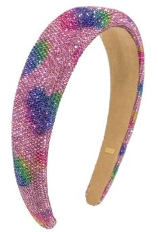 Bari Lynn, Bari Lynn Fully Crystalized Heart Headband - Pink / Ombre - Basically Bows & Bowties