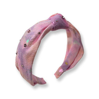 Bari Lynn Iridescent Butterfly Tie Dye Twist Knot Headband w/Crystals - Purple Coral, Bari Lynn, Bari Lynn, Bari Lynn Butterfly Embellished Headband, Bari Lynn Butterfly Embellished Headband 