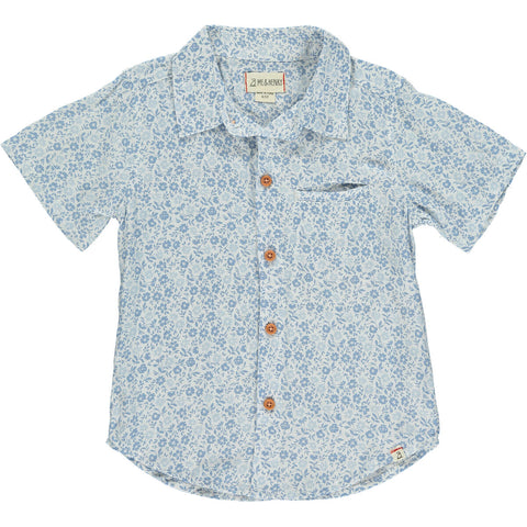 Me & Henry, Me & Henry Newport Woven Shirt - Blue Floral - Basically Bows & Bowties