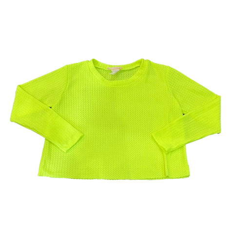Tweenstyle by Stoopher Neon Yellow Waffle L/S Boxy Tee