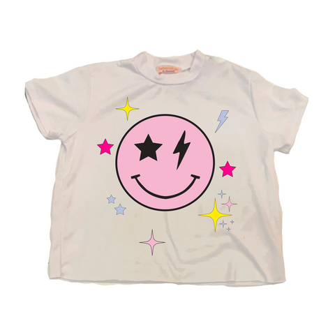 Sparkle by Stoopher, Tweenstyle by Stoopher Celestial Smiley Print S/S Tee - Basically Bows & Bowties