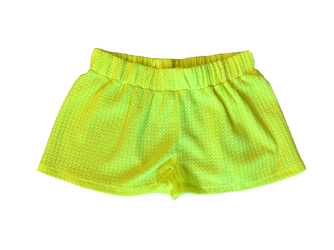 Tweenstyle by Stoopher Neon Yellow Waffle Shorts