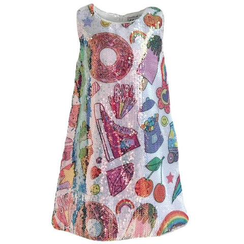 Lola and The Boys Summertime Fun Sequin Tank Dress