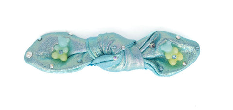 Bari Lynn Crystallized Galaxy Gummy Knot Clip - Aqua
