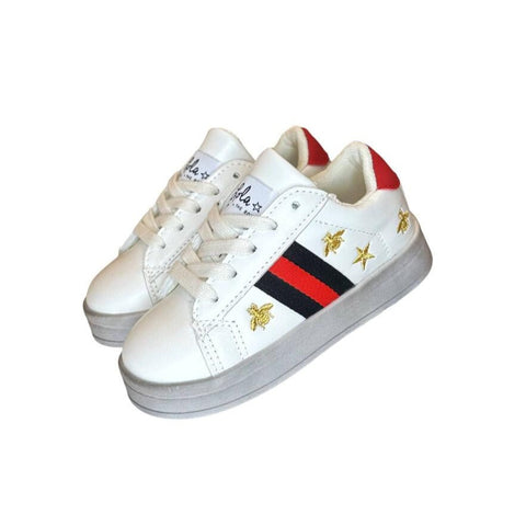 Lola and The Boys Stars and Bee Sneaker, Lola & the Boys, Bee, cf-size-22-6c, cf-size-23-7c, cf-size-24-8c, cf-size-25-9c, cf-size-27-10c, cf-size-30-12c, cf-size-31-13c, cf-type-sneakers, cf