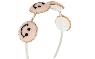 Bari Lynn Glitter Smiley Face Crystallized Thin Headband - Pink, Bari Lynn, Bari Lynn, Bari Lynn Headband, Bari Lynn Headbands, Bari Lynn Smile, Bari Lynn Smiley, cf-type-headband, cf-vendor-