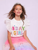 Lola & the Boys, Lola and The Boys Birthday Girl Gem Ruffle Shirt - Basically Bows & Bowties