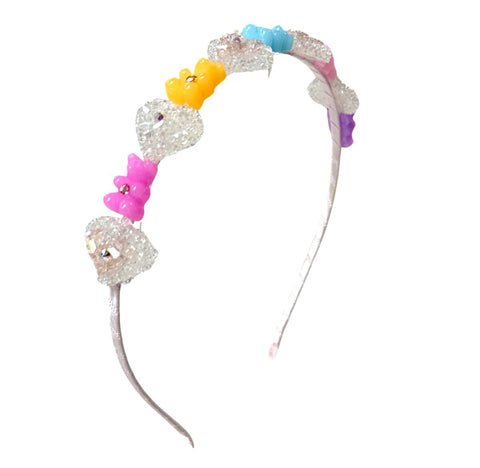 Bari Lynn Hearts & Gummy Bear Headband - Pastel