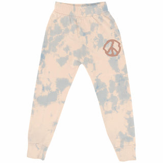 Tiny Whales Head in the Clouds Jogger Pants - Faded Pink / Denim