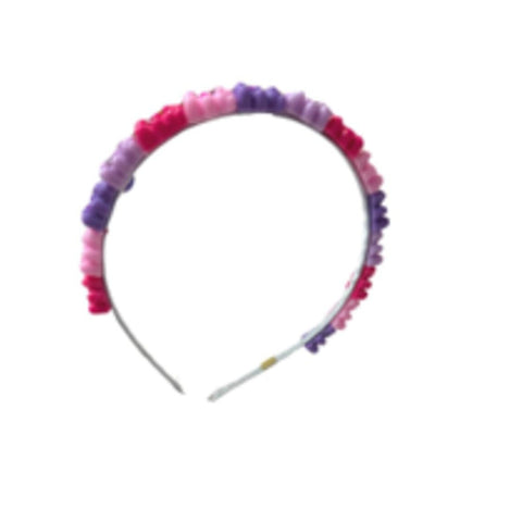 Bari Lynn Gummy Bear w/Crystals Thin Headband - Pink / Purple