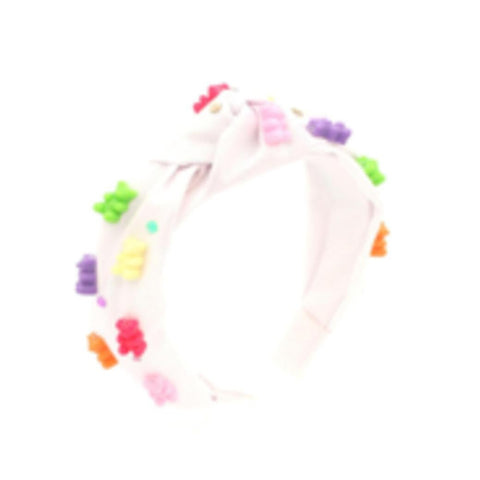 Bari Lynn 3D Neon Gummy Bear Headband - Iridescent White
