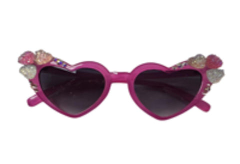 Bari Lynn Heart Shape Sunglasses - Fuchsia