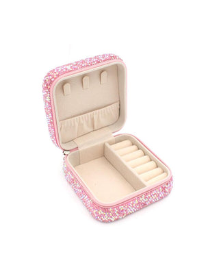 Bari Lynn Small Crystallized Jewelry Box - Clear / AB