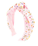 Bari Lynn Shimmer Jeweled Sprinkle Knot Headband - Pink