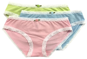 Esme Solid 3pc Panty Set - Pastel