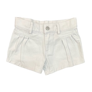 Tweenstyle, Tweenstyle by Stoopher Denim Pleat Front Short - White - Basically Bows & Bowties