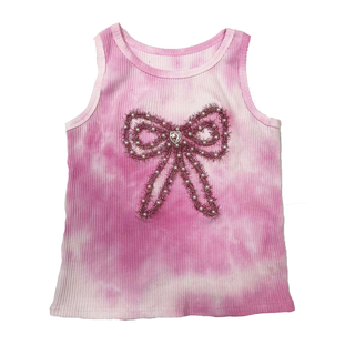 Tweenstyle, Tweenstyle by Stoopher Embellished Bow Tie Dye Ribbed Tank - Basically Bows & Bowties