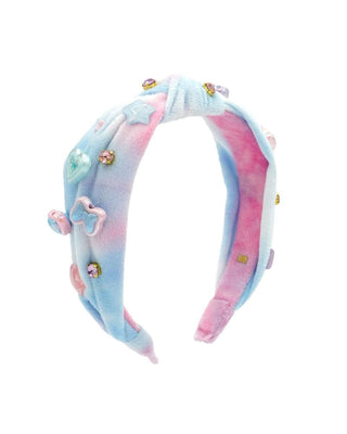 Bari Lynn Jewels and Charm Soft Plush Knot Headband - Pastel