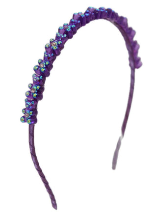 Bari Lynn Metallic Chrome Gummy Bear Thin Headband - Purple
