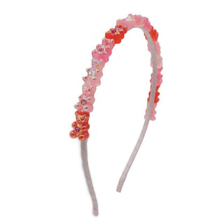 Bari Lynn Metallic Chrome Gummy Bear Thin Headband - Pink