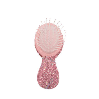 Bari Lynn Small Crystallized Hair Brush - Pink