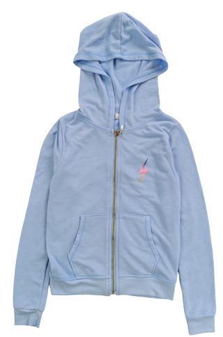 T2Love, T2Love Ombre Bolt Blue Zip Up Hoodie - Basically Bows & Bowties