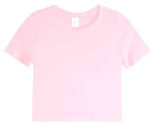 Suzette Kids Ribbed Seamless Shirt - Suzette Pink