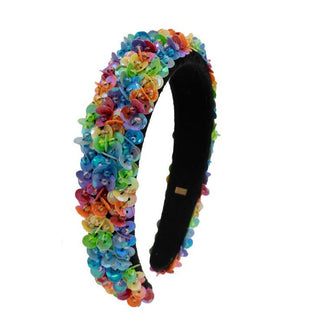 Bari Lynn Full 3D Sequin Headband - Rainbow