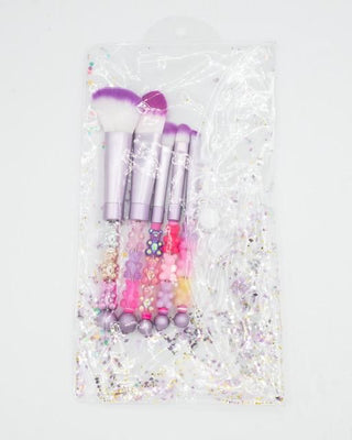 Bari Lynn Charm Handle 5pc Makeup Brush Set
Set of makeup brushes with a decorative handle on a white background