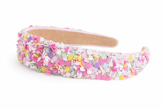 American Jewel Funfety Headband with colorful Sweet Tarts design, vibrant and playful accessory for casual or fun outfits.