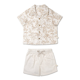 Makemake Organics Shirt & Shorts Set - Wild Tropics