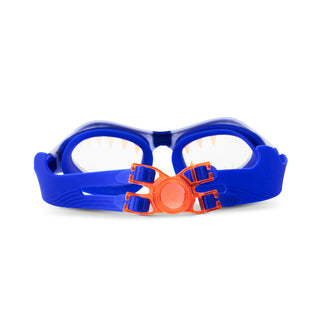 Frostfin Bling2o Covert Chomp Shark Swim Goggles
Blue swim goggles with orange accents on a white background